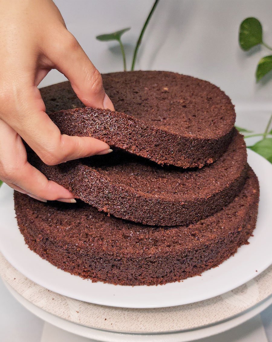 Massa de Bolo de Chocolate Estruturada Para Rechear