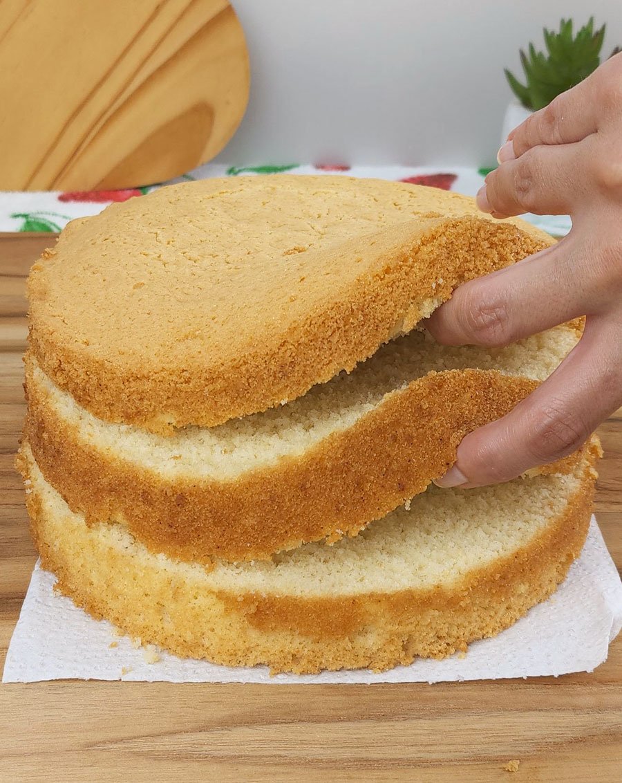 Massa de Bolo Branca